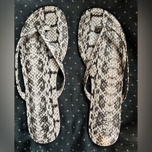 J. Crew Snake-Print Flip Flop Sandals NWOT - size 9